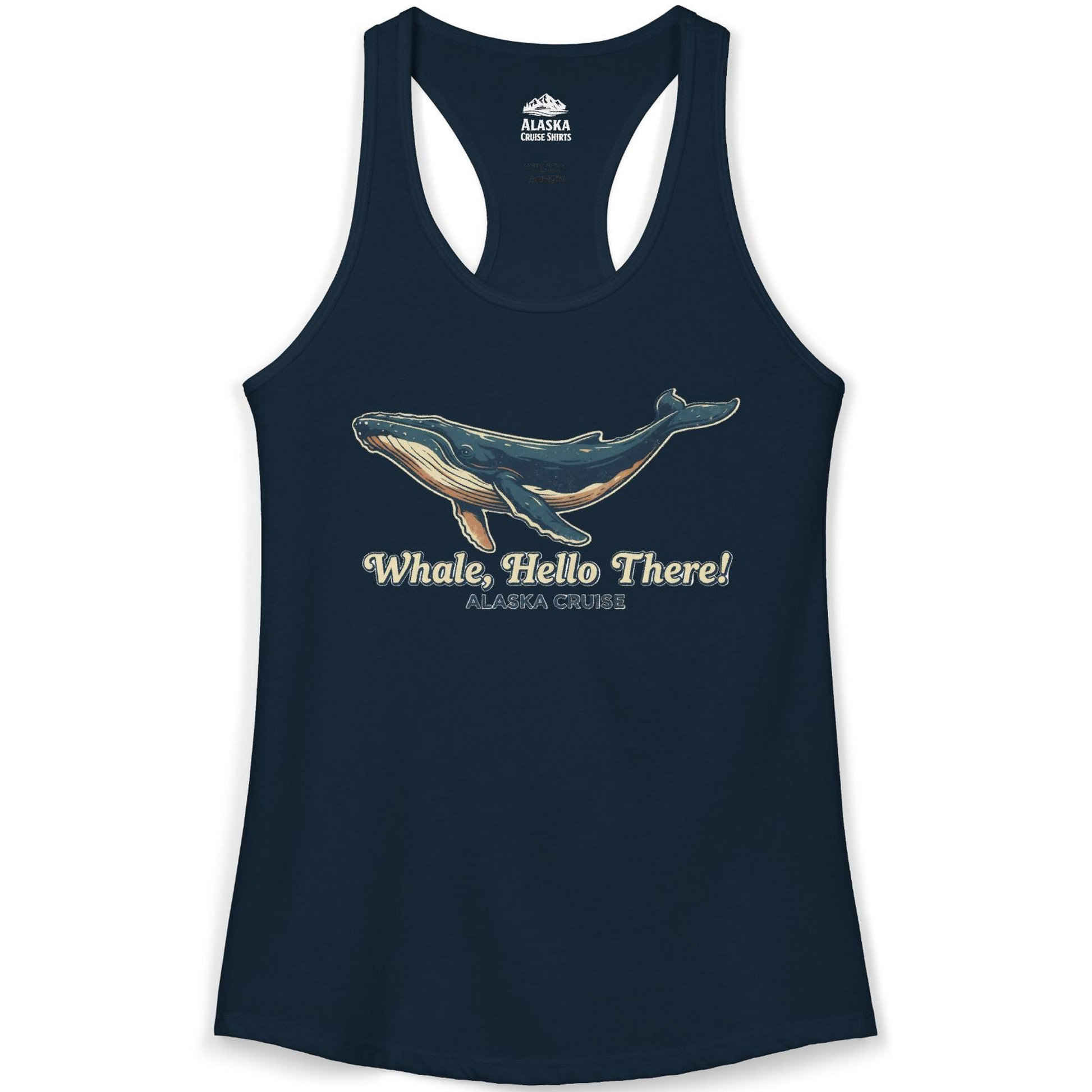 Whale Hello There Alaska Cruise Shirt Ladies Tank Top – Alaska Cruise Shirts