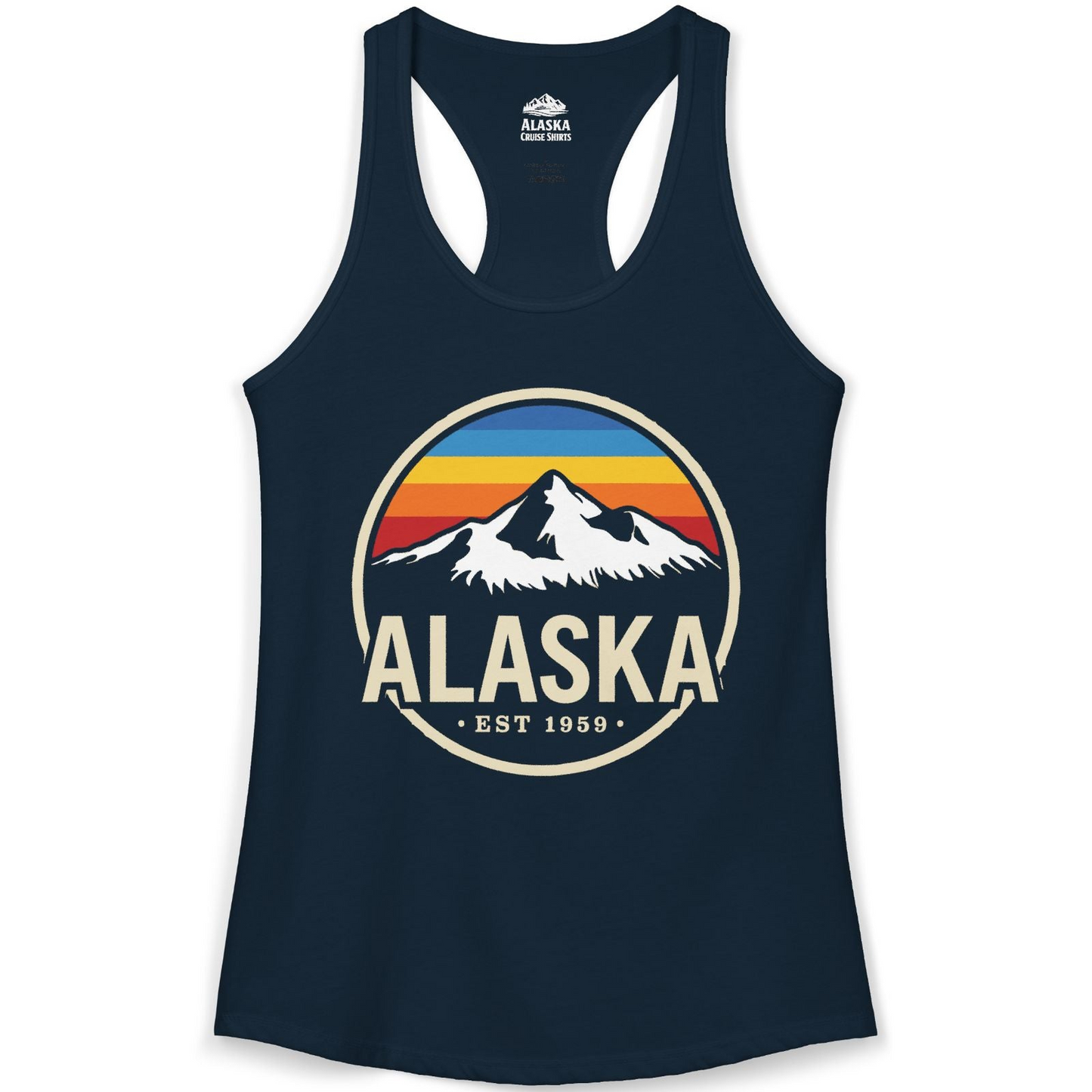 Alaska Vintage Mountain Sunset Shirt Ladies Tank Top – Alaska Cruise Shirts