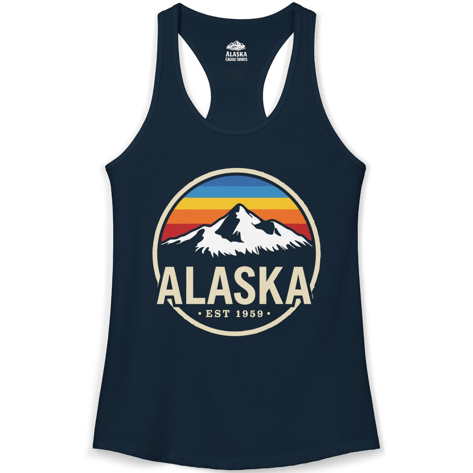 Alaska Vintage Mountain Sunset Shirt Ladies Tank Top – Alaska Cruise Shirts