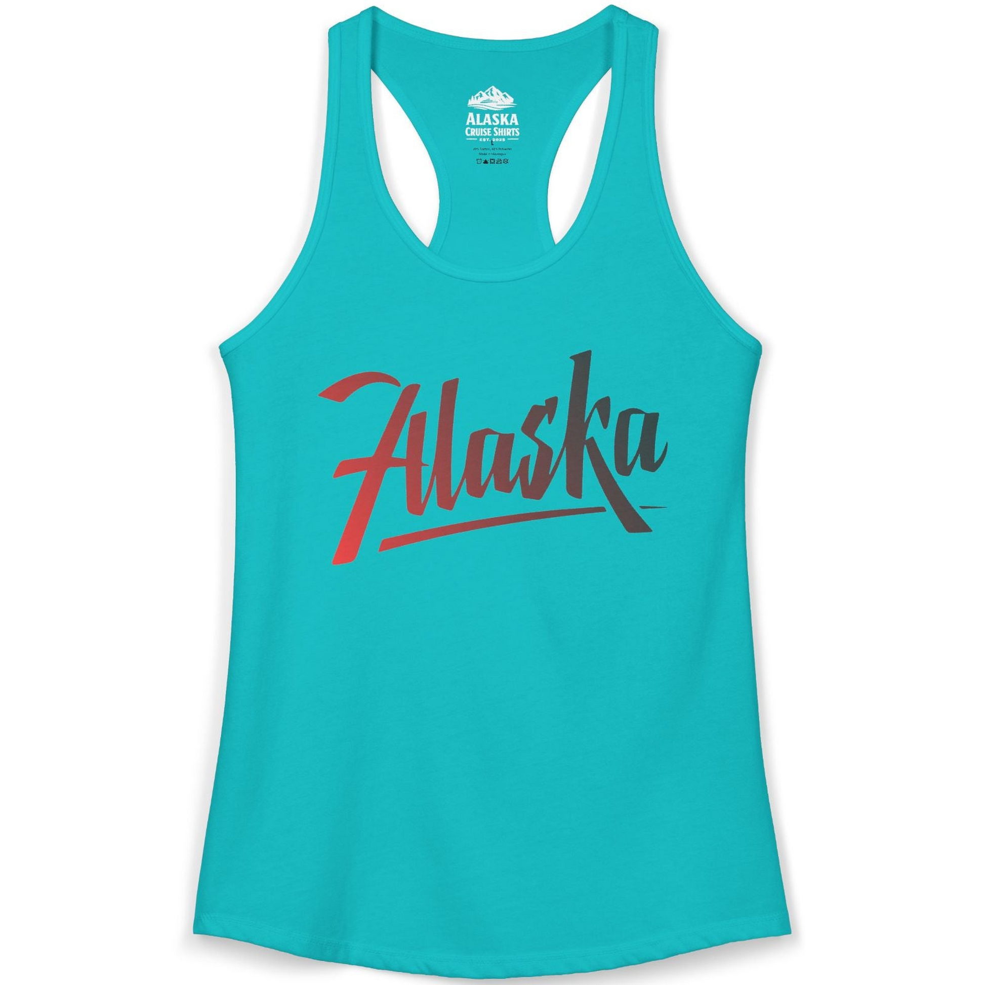 Alaska Script Wordmark Shirt Ladies Tank Top – Alaska Cruise Shirts