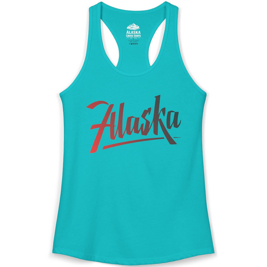 Alaska Script Wordmark Shirt Ladies Tank Top – Alaska Cruise Shirts