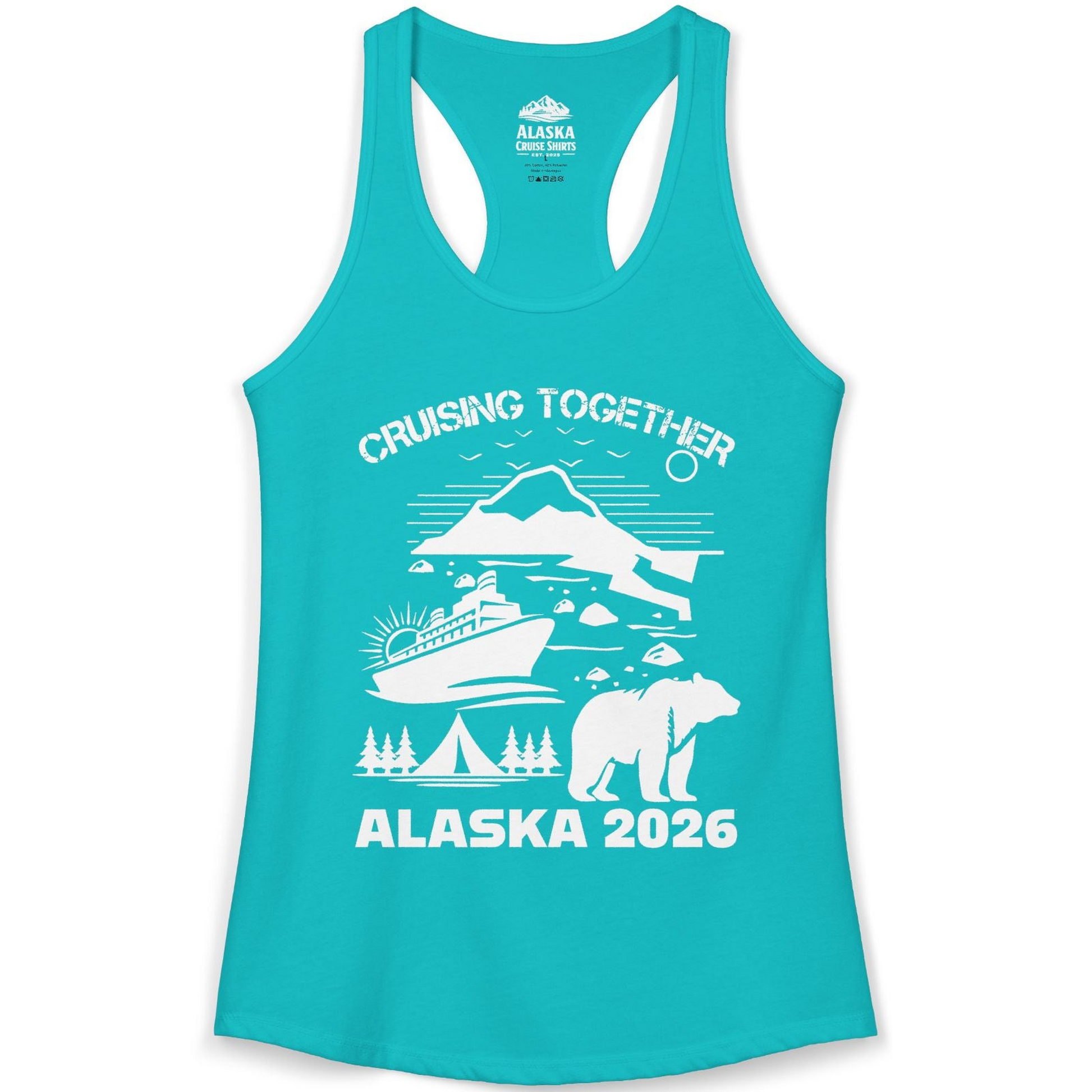 Alaska Cruise 2026 Family Adventure Bear Mountain Nature Shirt — Ladies Tank Ladies Tank Top – Alaska Cruise Shirts