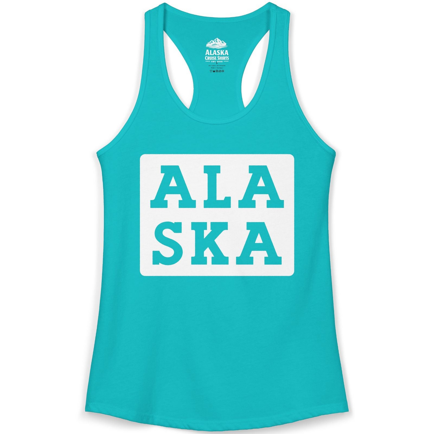 Bold Alaska Block Text Shirt Ladies Tank Top – Alaska Cruise Shirts