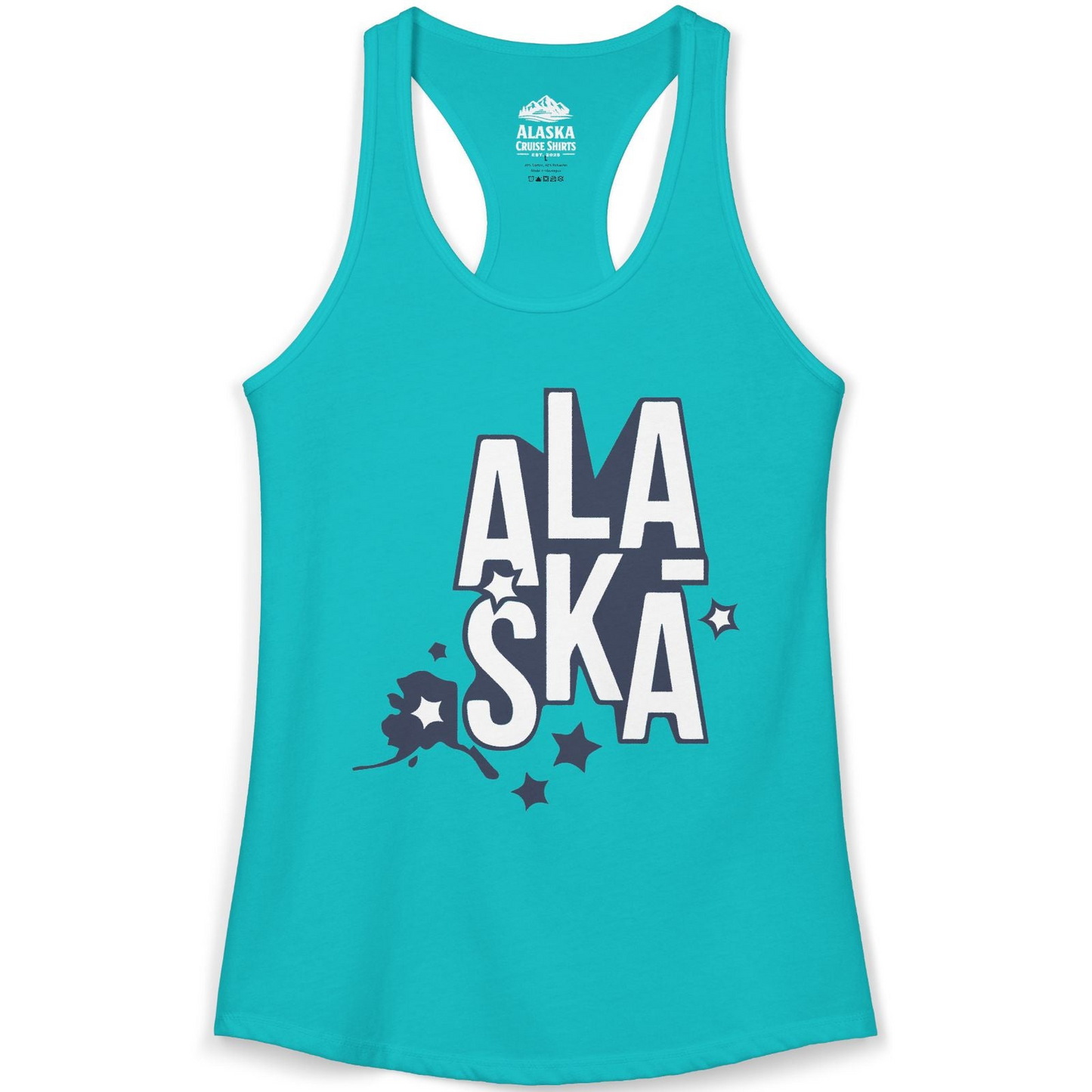 Alaska Stars Bold Typography Shirt Ladies Tank Top – Alaska Cruise Shirts
