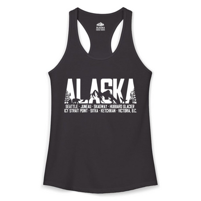 Alaska Cruise Silhouette Wildlife Destinations Shirt Seattle Juneau — Ladies Tank Ladies Tank Top – Alaska Cruise Shirts Close Up