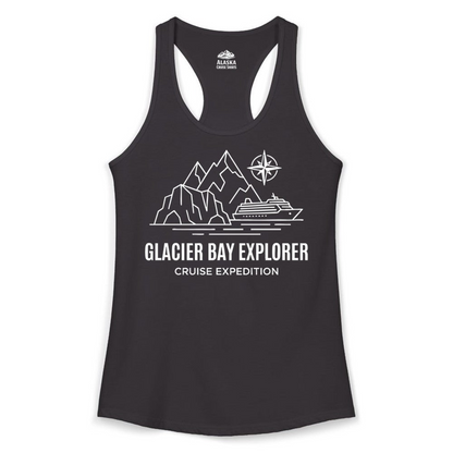 Glacier Bay Alaska Cruise Shirt Ladies Tank Top – Alaska Cruise Shirts Close Up