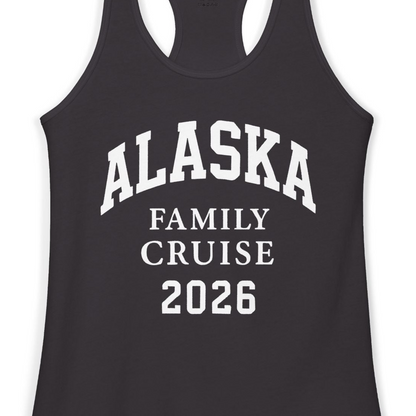 Alaska Family Cruise 2026 Matching Vacation Shirt for Groups — Ladies Tank Ladies Tank Top – Alaska Cruise Shirts Close Up