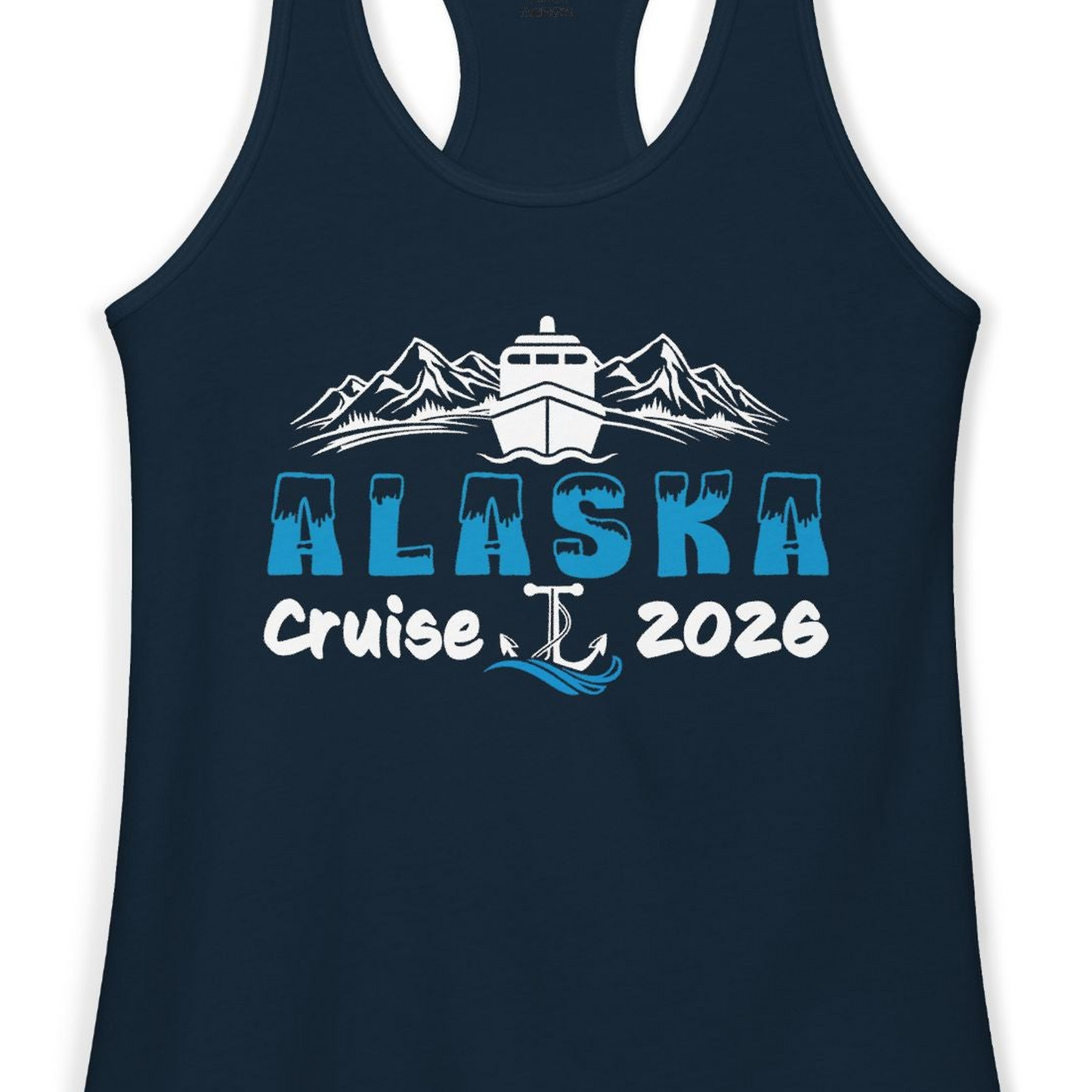 Alaska Cruise 2026 Shirt Ladies Tank Top – Alaska Cruise Shirts Close Up