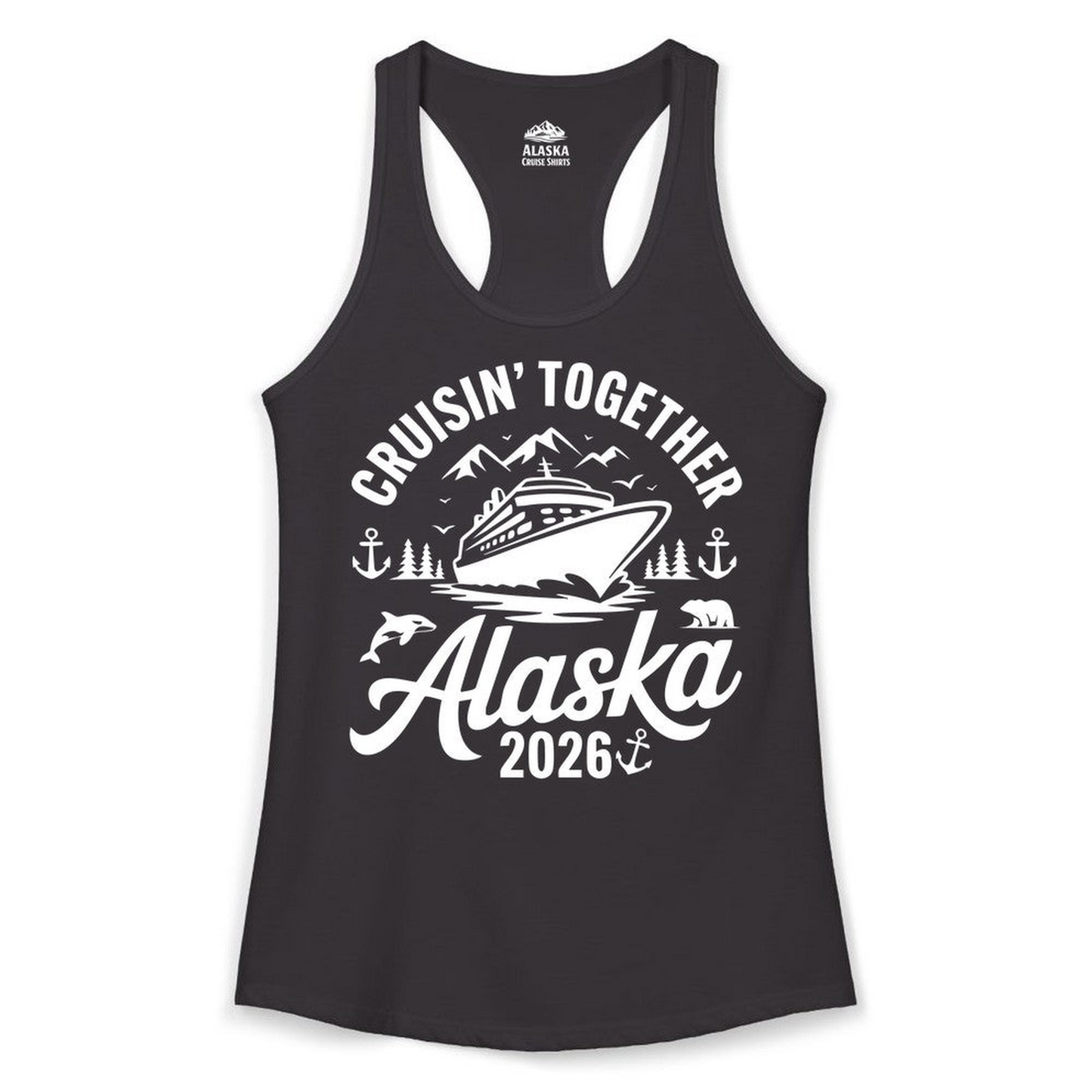Alaska Cruise Adventure Shirt Ladies Tank Top – Alaska Cruise Shirts Close Up