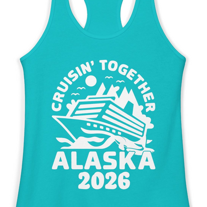 Cruisin Together Alaska Cruise Shirt Ladies Tank Top – Alaska Cruise Shirts Close Up