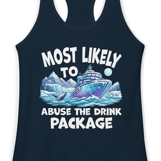 Funny Alaska Cruise Shirt Ladies Tank Top – Alaska Cruise Shirts Close Up