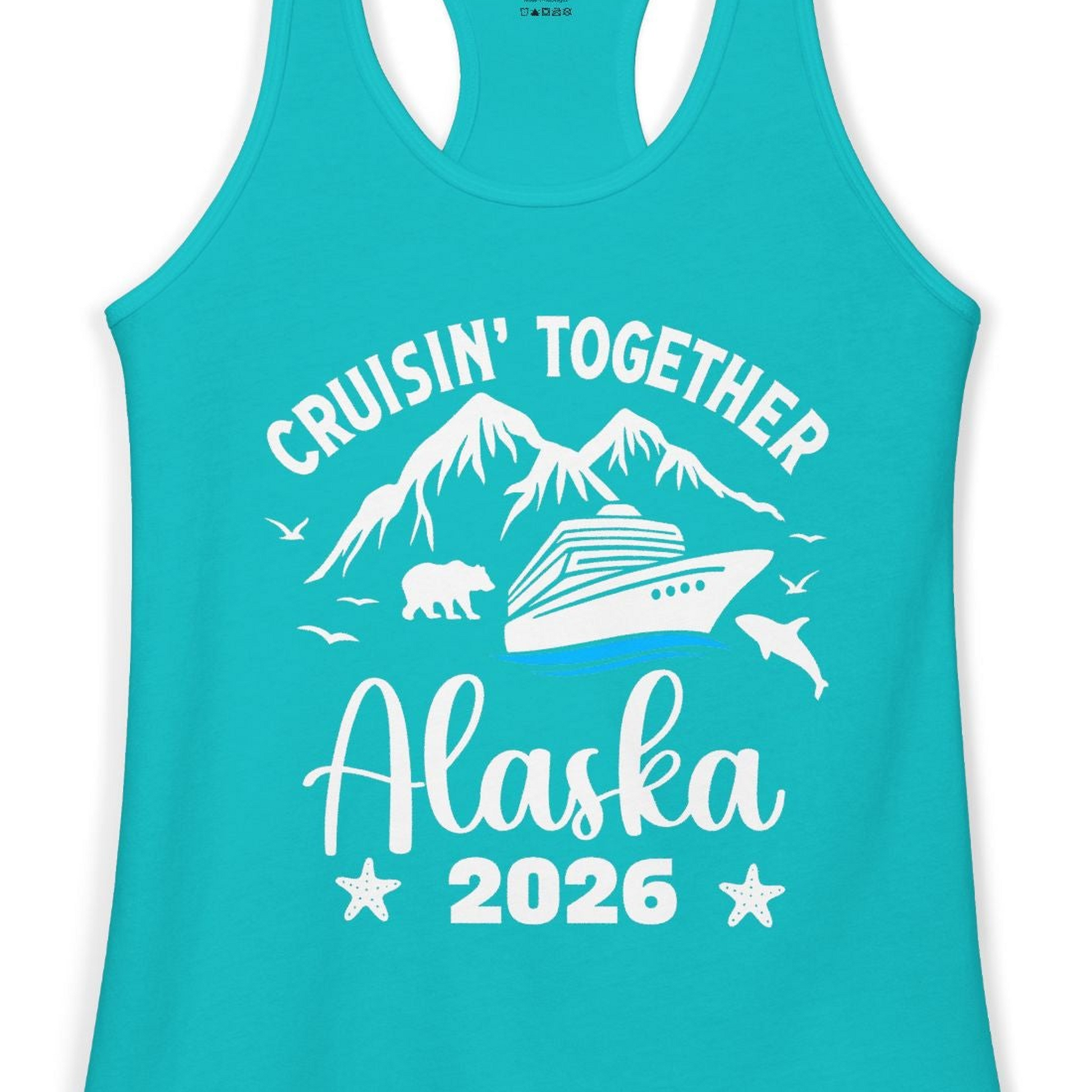 Alaska Cruise Adventure 2026 Shirt Ladies Tank Top – Alaska Cruise Shirts Close Up