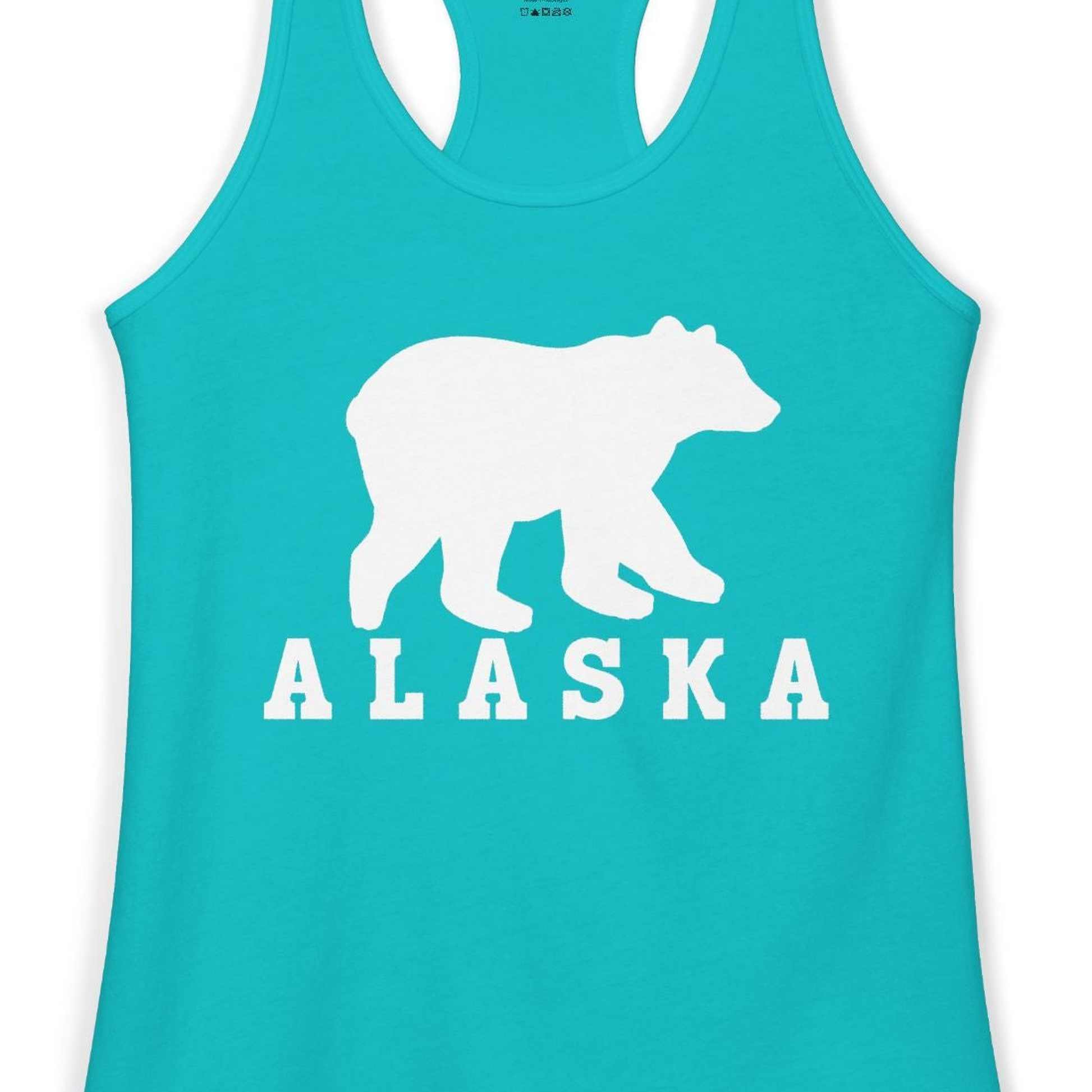 Alaska Bear Silhouette Shirt Ladies Tank Top – Alaska Cruise Shirts Close Up