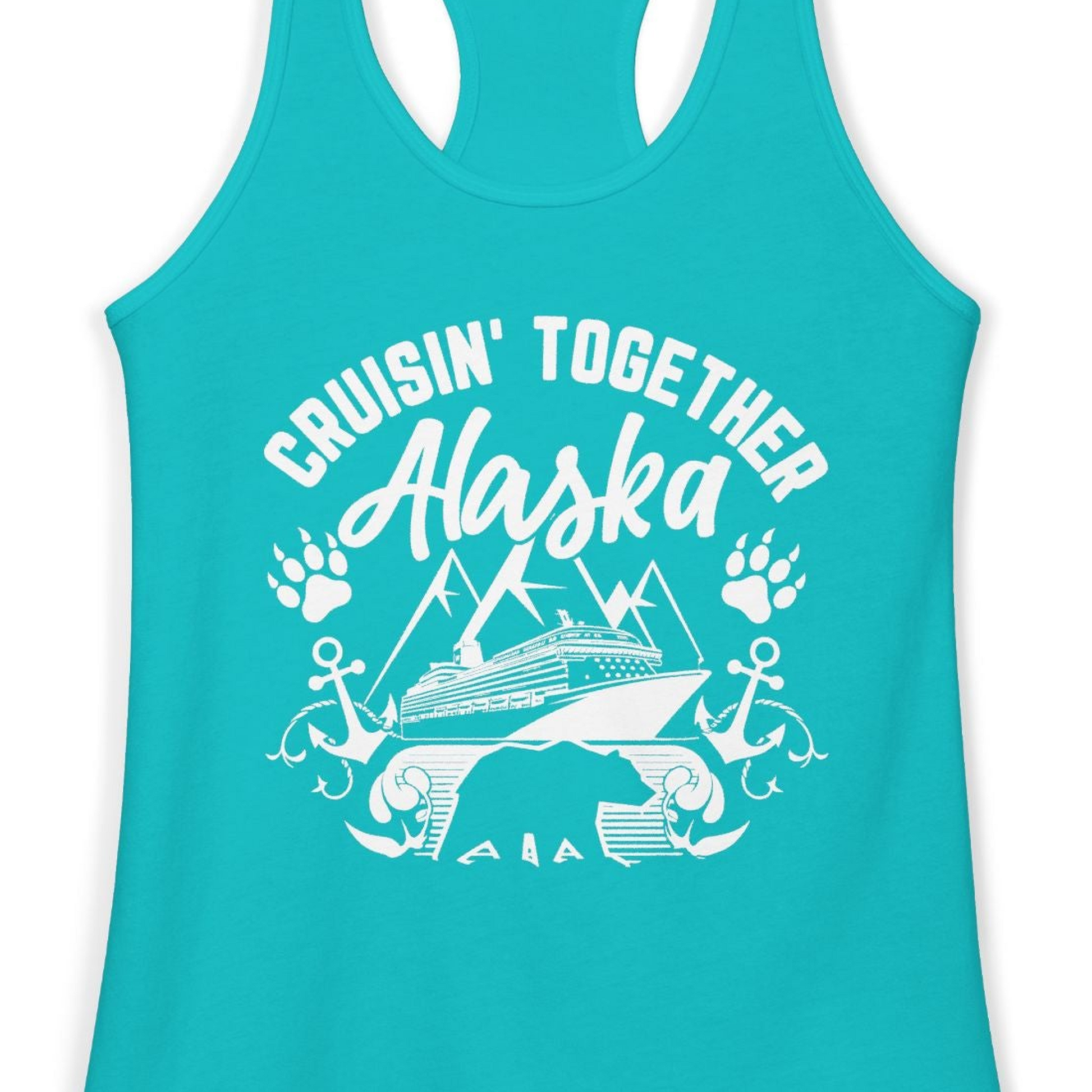 Alaska Cruise Adventure Shirt Ladies Tank Top – Alaska Cruise Shirts Close Up