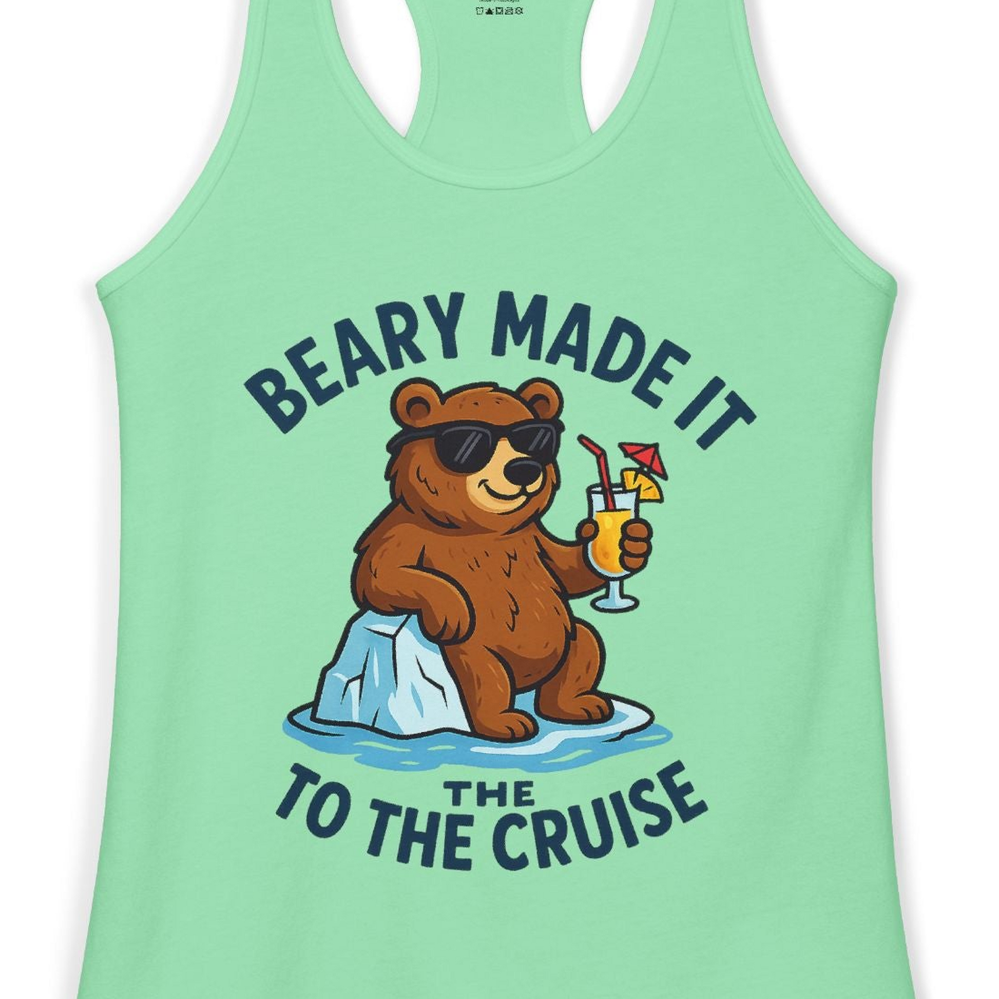 Funny Cruise Bear Shirt Ladies Tank Top – Alaska Cruise Shirts Close Up
