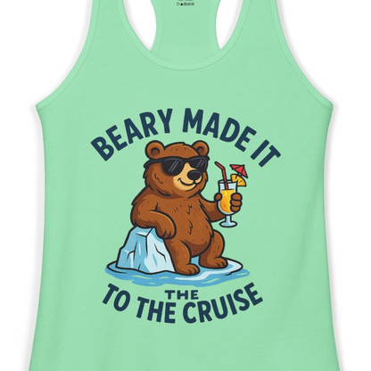 Funny Cruise Bear Shirt Ladies Tank Top – Alaska Cruise Shirts Close Up