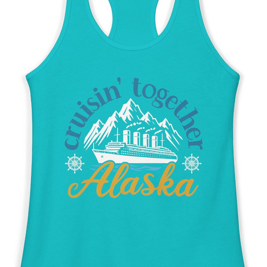 Alaska Cruise Adventure Shirt Ladies Tank Top – Alaska Cruise Shirts Close Up