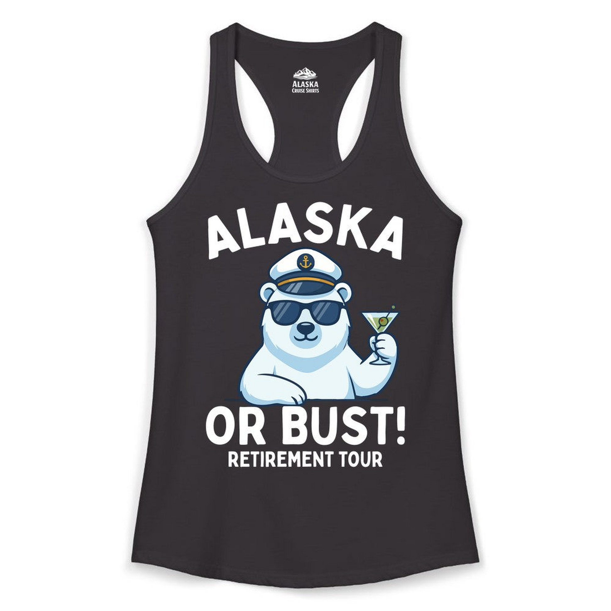 Alaska Retirement Cruise Shirt Ladies Tank Top – Alaska Cruise Shirts Close Up