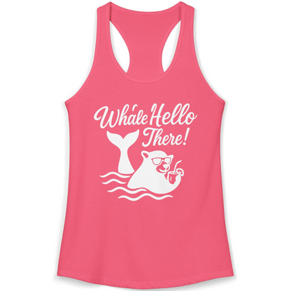 Whale Hello There Shirt Ladies Tank Top – Hot Pink – Alaska Cruise Shirts