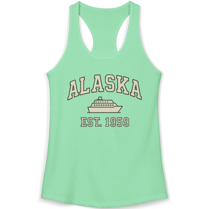 Alaska Cruise Shirt Ladies Tank Top – Solid Mint – Alaska Cruise Shirts