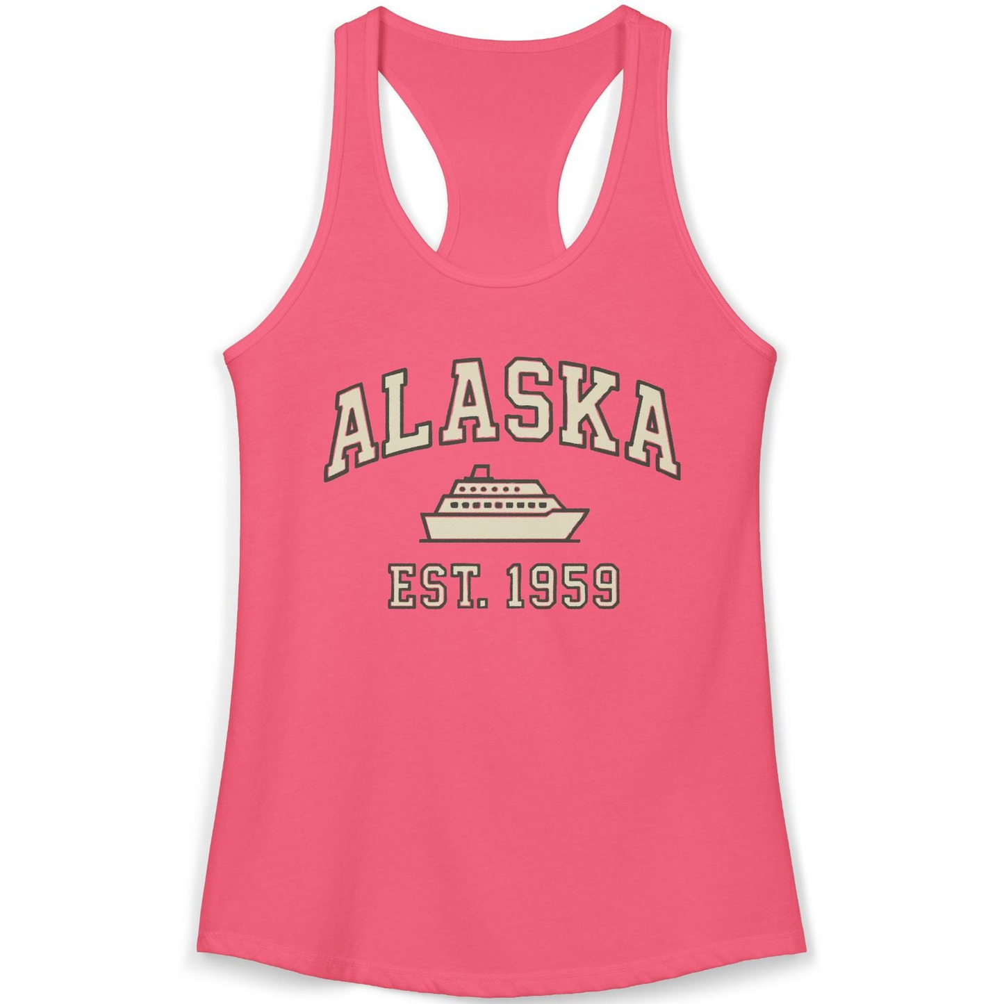 Alaska Cruise Shirt Ladies Tank Top – Hot Pink – Alaska Cruise Shirts