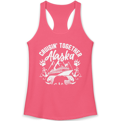 Alaska Cruise Adventure Shirt Ladies Tank Top – Hot Pink – Alaska Cruise Shirts