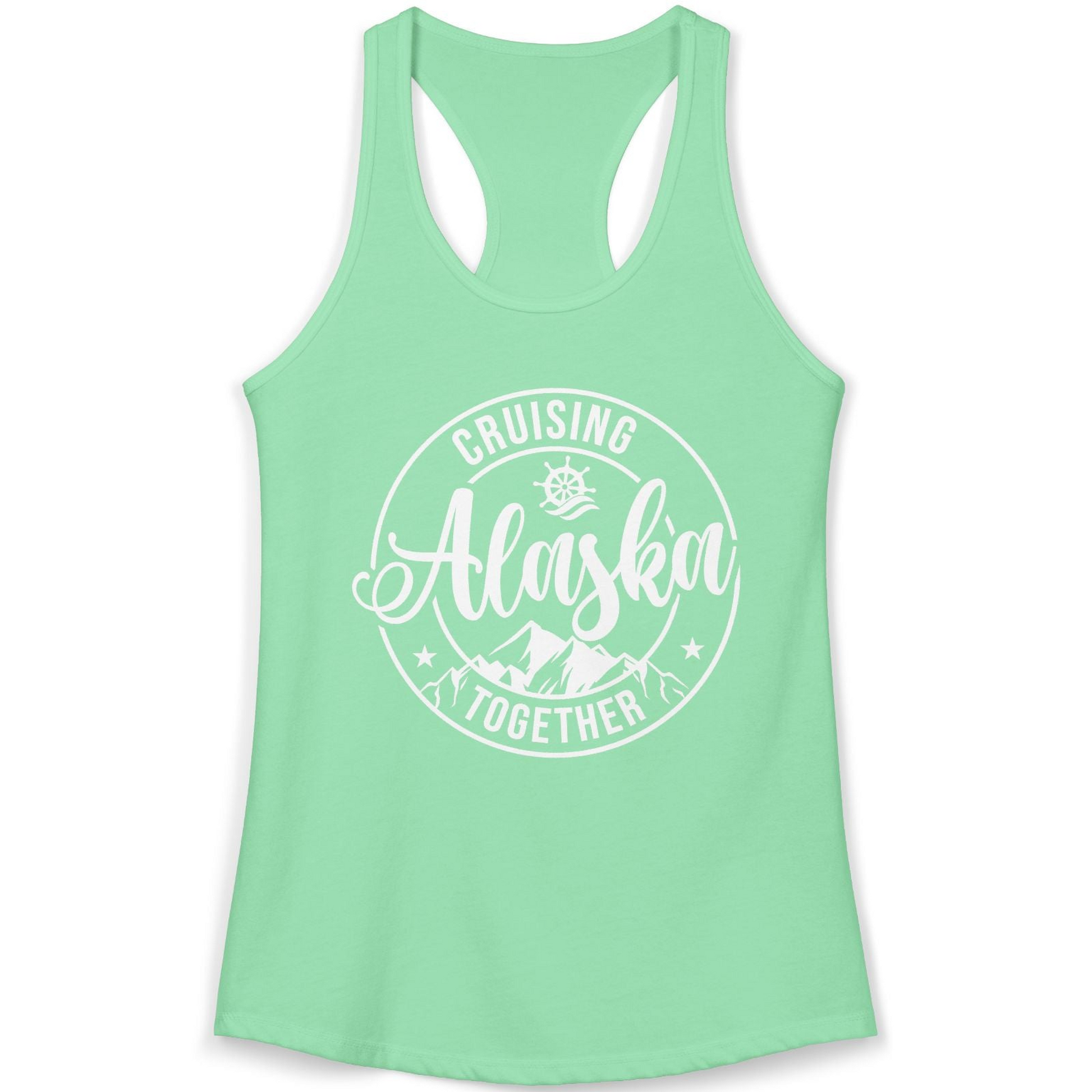 Cruising Alaska Together Shirt Ladies Tank Top – Solid Mint – Alaska Cruise Shirts