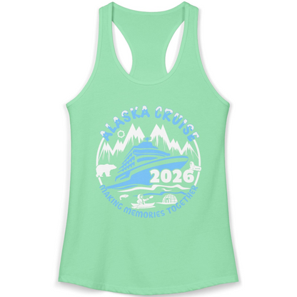 Alaska Cruise 2026 Shirt Ladies Tank Top – Solid Mint – Alaska Cruise Shirts