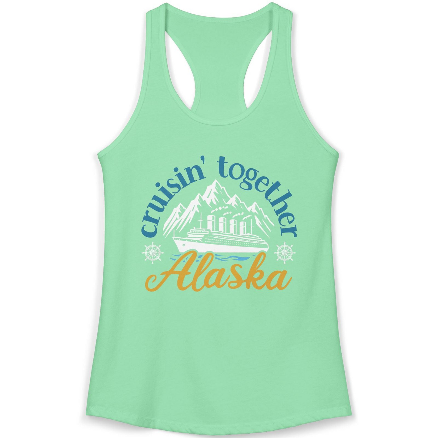 Alaska Cruise Adventure Shirt Ladies Tank Top – Solid Mint – Alaska Cruise Shirts