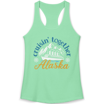 Alaska Cruise Adventure Shirt Ladies Tank Top – Solid Mint – Alaska Cruise Shirts