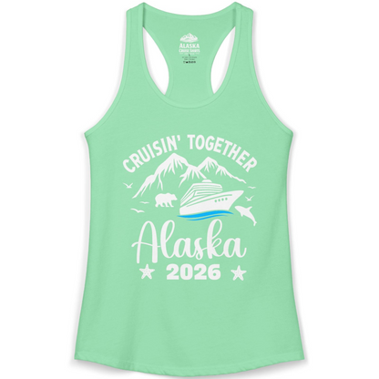 Alaska Cruise Adventure 2026 Shirt Ladies Tank Top – Solid Mint – Alaska Cruise Shirts
