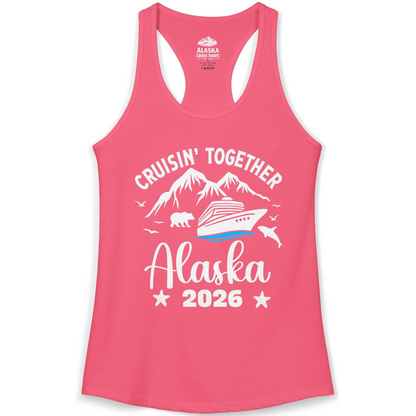Alaska Cruise Adventure 2026 Shirt Ladies Tank Top – Hot Pink – Alaska Cruise Shirts