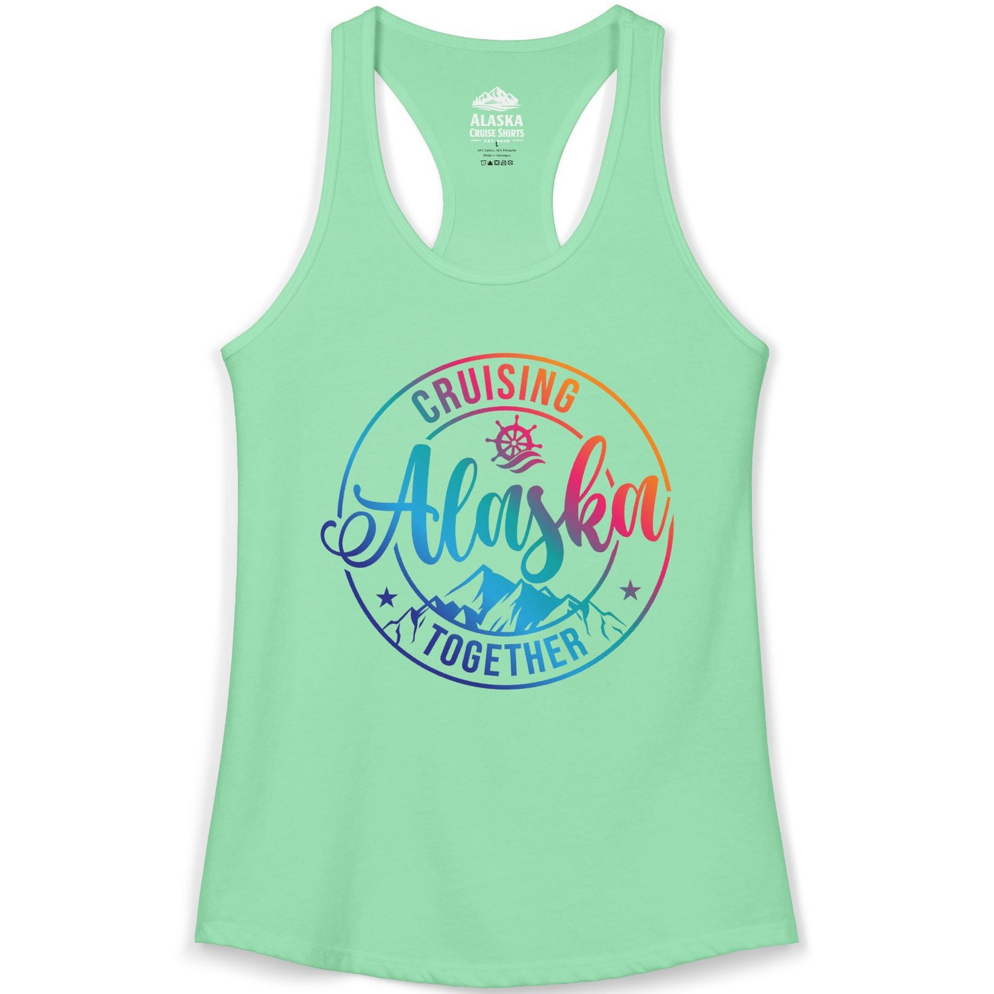Cruising Alaska Together Shirt Ladies Tank Top – Solid Mint – Alaska Cruise Shirts
