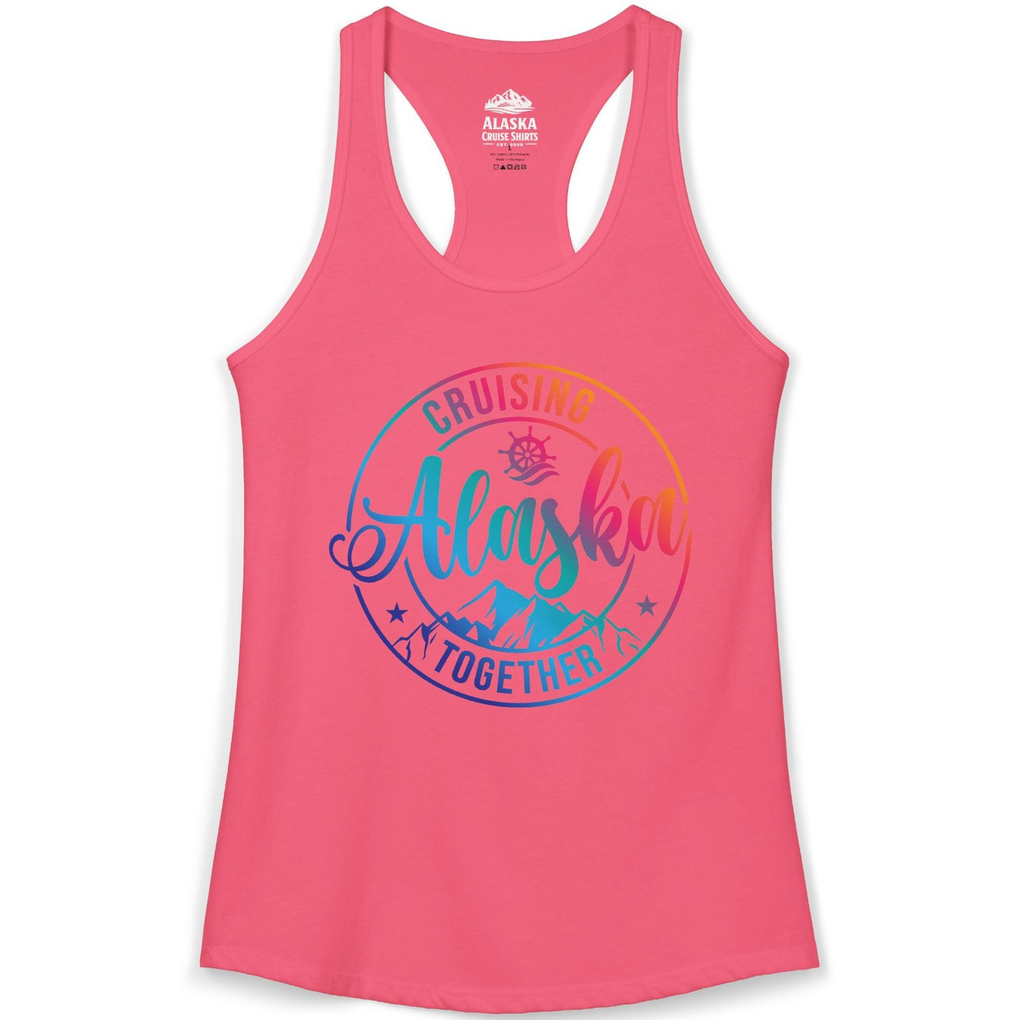 Cruising Alaska Together Shirt Ladies Tank Top – Hot Pink – Alaska Cruise Shirts