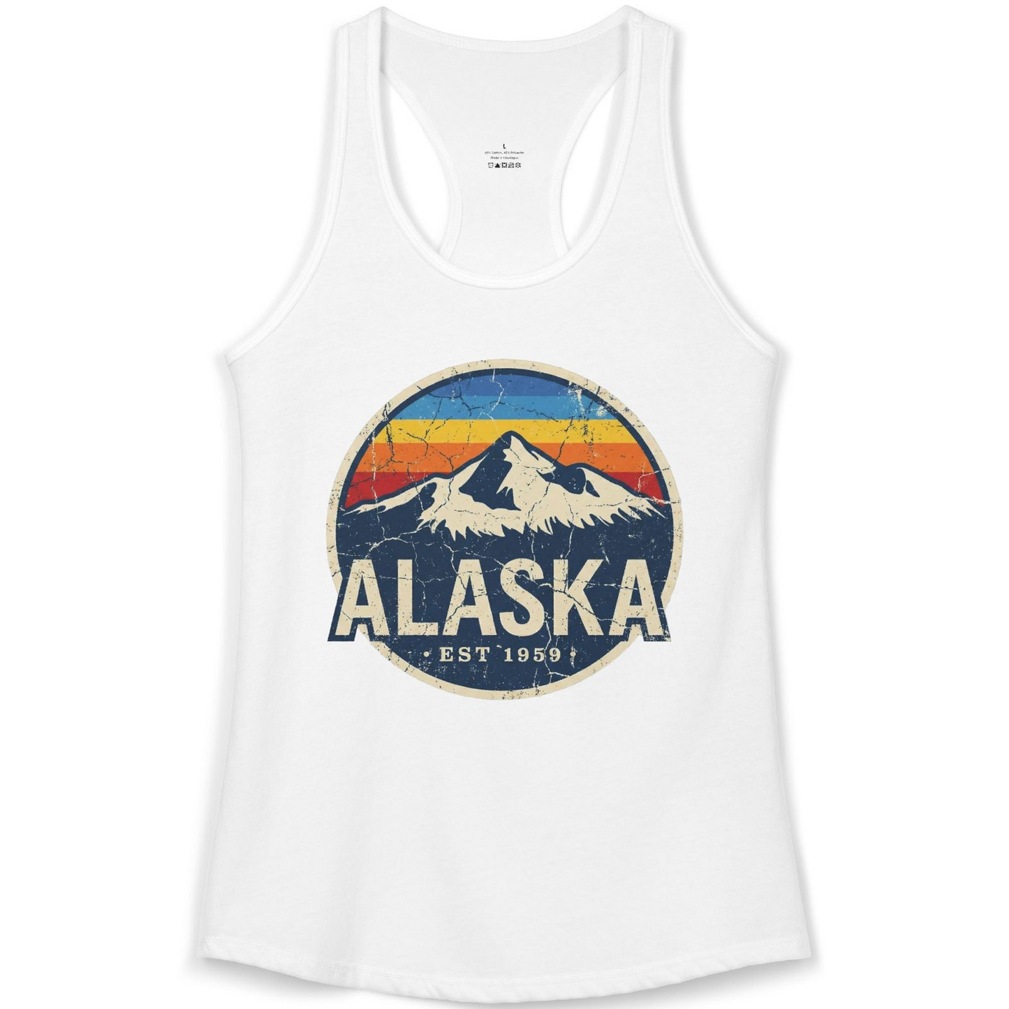 Alaska Vintage Shirt Ladies Tank Top – White – Alaska Cruise Shirts