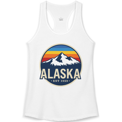 Alaska Vintage Shirt Ladies Tank Top – White – Alaska Cruise Shirts