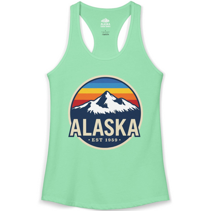 Alaska Vintage Shirt Ladies Tank Top – Solid Mint – Alaska Cruise Shirts