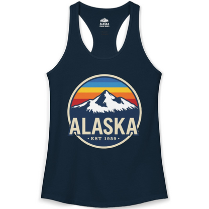 Alaska Vintage Shirt Ladies Tank Top – Solid Midnight Navy – Alaska Cruise Shirts