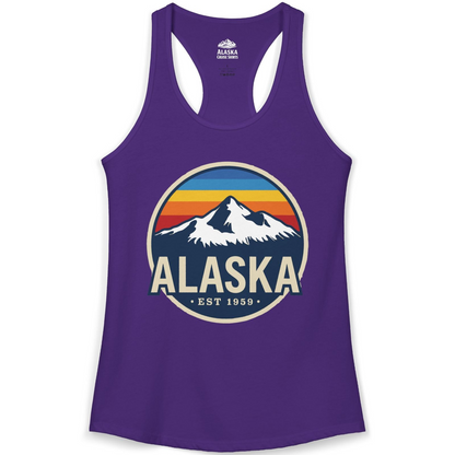 Alaska Vintage Shirt Ladies Tank Top – Solid Purple Rush – Alaska Cruise Shirts