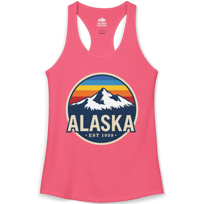 Alaska Vintage Shirt Ladies Tank Top – Hot Pink – Alaska Cruise Shirts