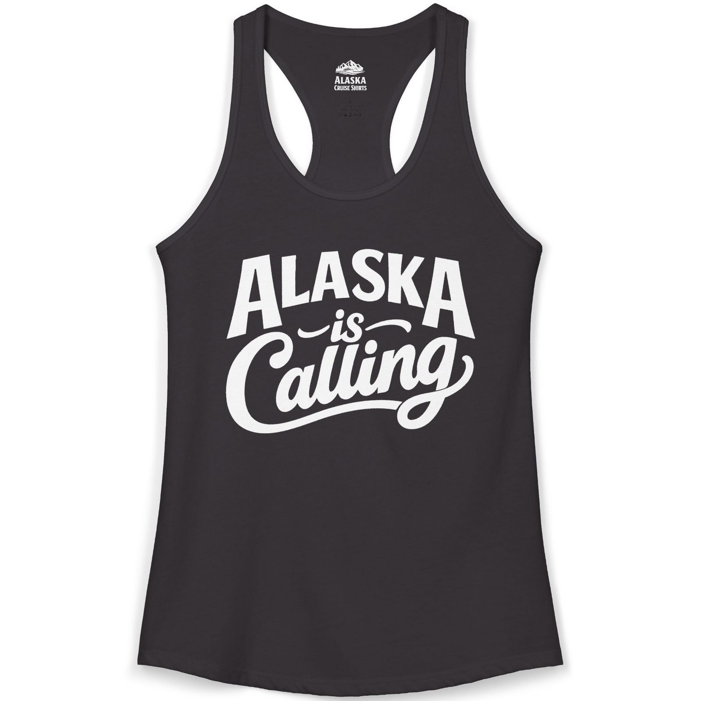Alaska Is Calling Shirt Ladies Tank Top – Black – Alaska Cruise Shirts