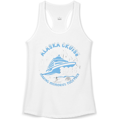 Alaska Cruise 2026 Adventure Shirt Ladies Tank Top – White – Alaska Cruise Shirts