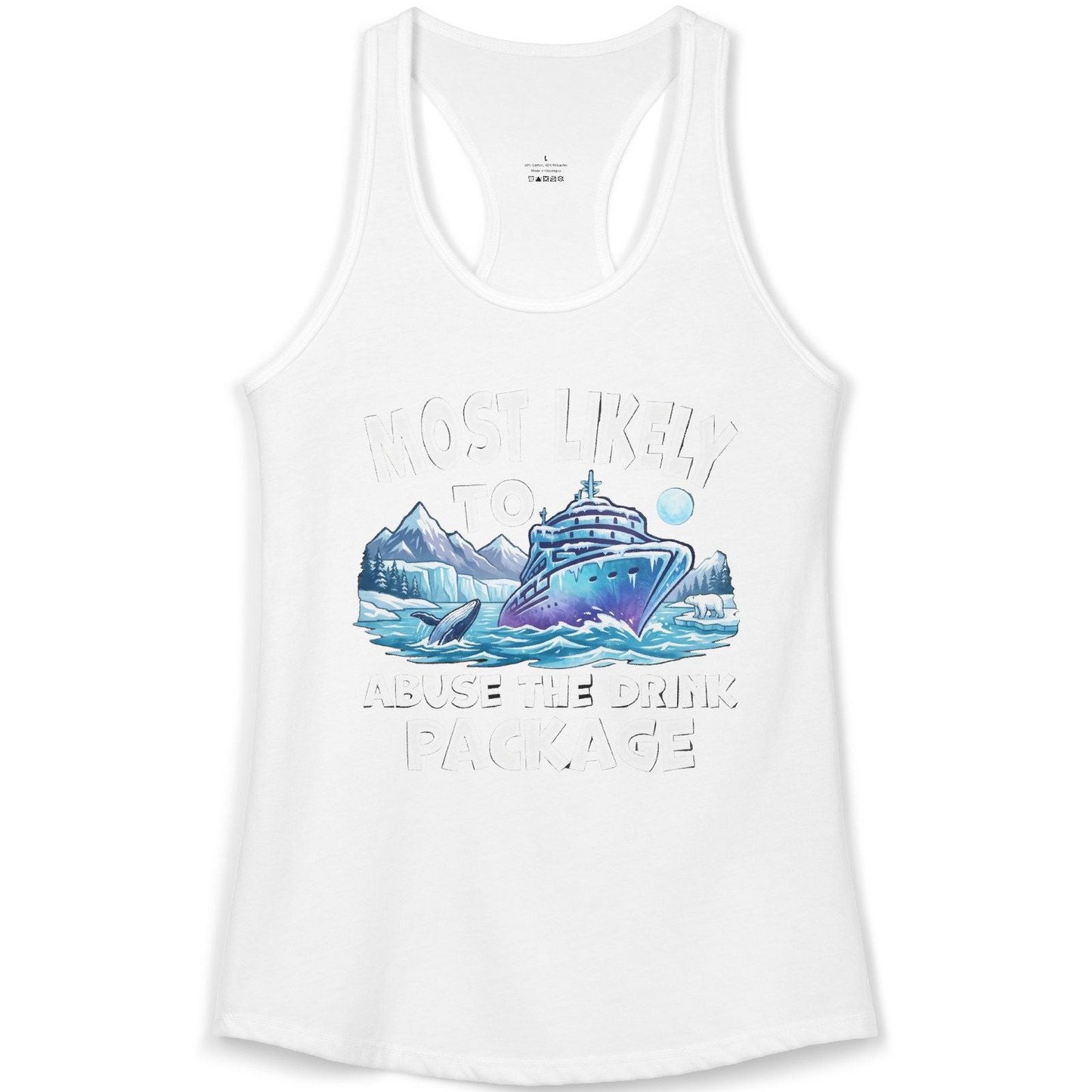 Funny Alaska Cruise Shirt Ladies Tank Top – White – Alaska Cruise Shirts
