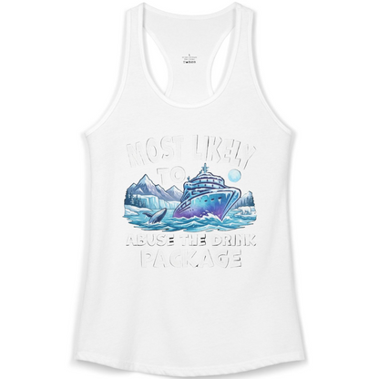 Funny Alaska Cruise Shirt Ladies Tank Top – White – Alaska Cruise Shirts