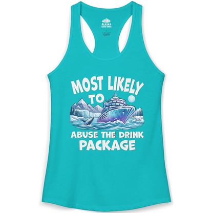 Funny Alaska Cruise Shirt Ladies Tank Top – Tahiti Blue – Alaska Cruise Shirts