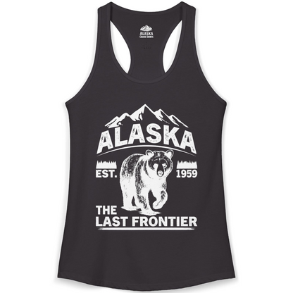 Alaska Bear Shirt Ladies Tank Top – Black – Alaska Cruise Shirts