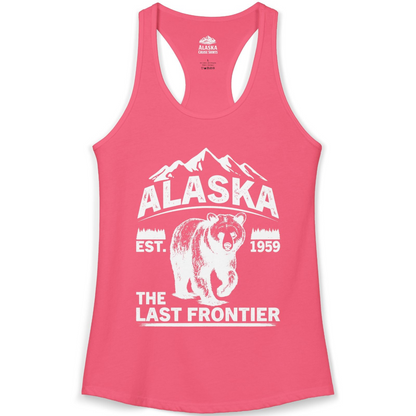 Alaska Bear Shirt Ladies Tank Top – Hot Pink – Alaska Cruise Shirts