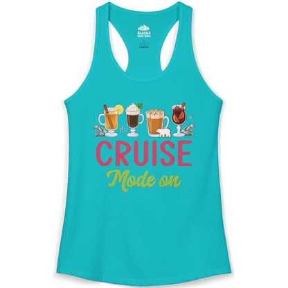 Cruise Mode On Shirt Ladies Tank Top – Tahiti Blue – Alaska Cruise Shirts