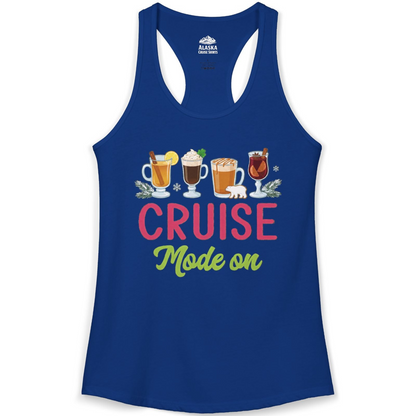 Cruise Mode On Shirt Ladies Tank Top – Solid Royal – Alaska Cruise Shirts