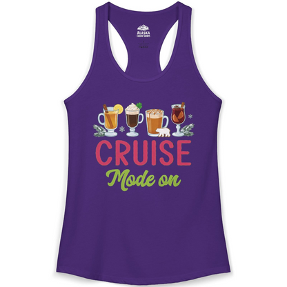 Cruise Mode On Shirt Ladies Tank Top – Solid Purple Rush – Alaska Cruise Shirts